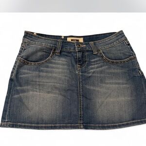 Moschino Heart Stud Denim Mini — The Ultimate Y2K Luxury Statement